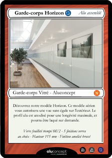 Carte Aluconcept Garde-corps Horizon