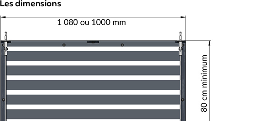 Les dimensions maximum d'une marquise contemporaine