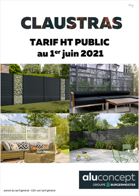 Tarifs 2021 Claustras Aluconcept